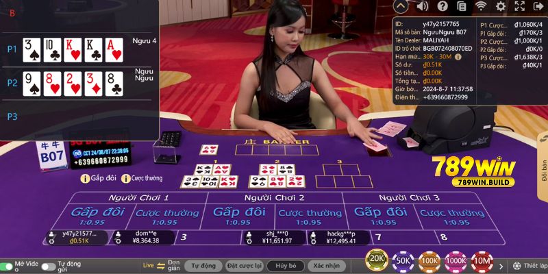 Game bài Ngưu Ngư tại BG Casino Live