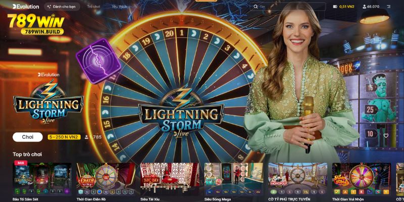 Giao diện sảnh cược Evo Casino trên nền tảng của nhà cái 789Win